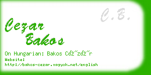 cezar bakos business card